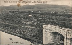 Gatun Dam from Lighthouse on Locks, Panama Canal Postcard