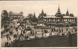 Old London Bridge & Burma Pavilion, British Empire Exhibition, Wembley Postcard