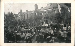 Royal Procession in Lincoln, 1907 Postcard