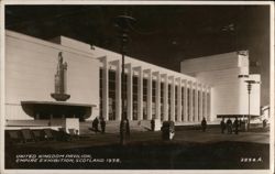 United Kingdom Pavilion, Empire Exhibition, Scotland, 1938 Postcard