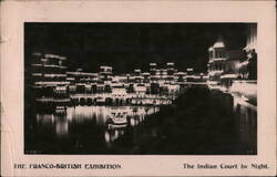 Indian Court at Night, Franco-British Exhibition Postcard