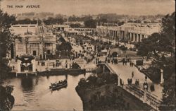 Main Avenue at the British Empire Exhibition, Wembley, 1924 Postcard