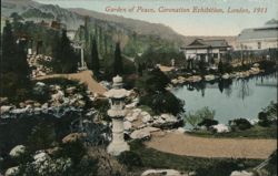 Garden of Peace, Coronation Exhibition, London, 1911 Postcard