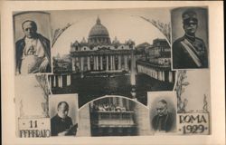 Lateran Treaty Signing Commemoration, Rome, 1929 Postcard