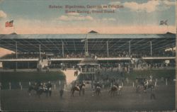 Horse Racing, Grand Stand, Havana Hipódromo, Cuba Postcard