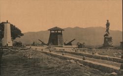 Parque San Juan, Santiago de Cuba with Cannons and Statue Postcard