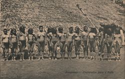 Amazonian Girls Prepared for a Dance, Brazil Postcard