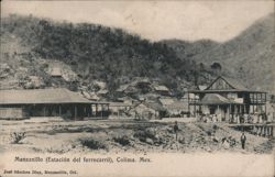 Manzanillo Railroad Station, Colima, Mexico Postcard