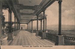 Chapultepec Castle Terrace View, Mexico City Postcard