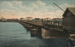 Irkutsk City and Bridge View, Russia Postcard