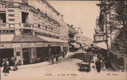 Rue de Nîmes, Vichy, France: Brasserie Garnier & Cafés Postcard