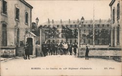 115th Infantry Regiment Barracks, Mamers, France Postcard