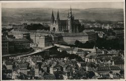 Prague Castle and St. Vitus Cathedral Aerial View Postcard