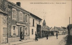 Les Alluets-le-Roi Route de Maule, France - Cafe du Bout du Lieu Postcard Postcard Postcard