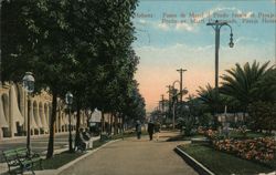 Paseo de Marti or Prado Promenade, Pasaje Hotel, Havana, Cuba Postcard