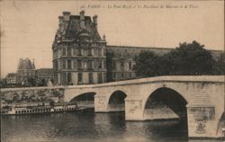 Pont Royal & Pavillons de Marsan et de Flore, Paris Postcard