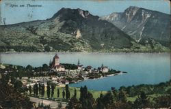 Spiez am Thunersee, Switzerland: Lakeside Castle & Village Postcard