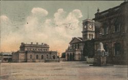 Hamilton, Victoria Courthouse, Post Office & Town Hall Postcard