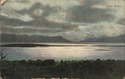 Molde, Norway: Serene Sunset over Fjord and Mountains Postcard