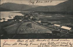 Rognan, Saltdalen, Norway - Haystacks and Waterfront View Postcard