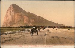 General View from Road to Spain, Gibraltar Postcard