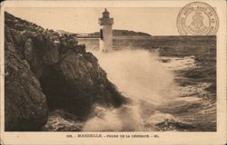 Phare de la Désirade Lighthouse, Marseille, France Postcard