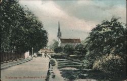 Rochampton Lane with Church Spire, Roehampton, England Postcard