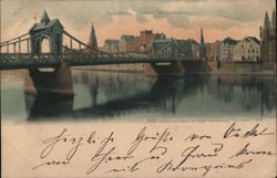 Bremen, Grosse Weserbrücke Bridge over River Weser Postcard