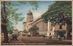 Supreme Court and Municipal Building, Singapore Postcard