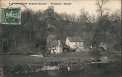 Franco-Suisse Border - Bencourt Mill and Castle Ruins Postcard