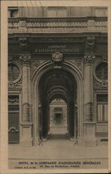 Hôtel de la Compagnie d'Assurances Générales, 87 Rue de Richelieu, Paris France Postcard Postcard Postcard