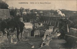 Luxembourg: Valley of the Basse-Pétrusse Railway Viaduct Postcard