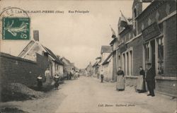 La Rue-Saint-Pierre (Oise) Main Street Scene Postcard