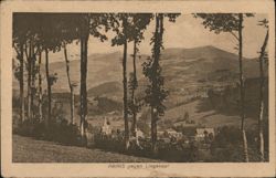 Pairis Village View Towards Lingekopf Mountain Postcard