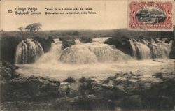 Lubilash Falls near Tshala, Belgian Congo Postcard