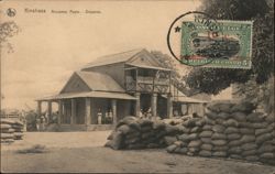 Kinshasa Customs House, Belgian Congo Postcard