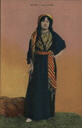 Arab Woman in Festive Attire Postcard