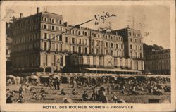 Hotel des Roches Noires on the Beach in Trouville, France Postcard