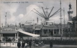 Aeroplane Ride at the 1905 Liège International Exposition Postcard