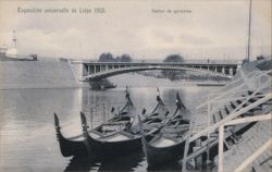 Gondola Station at the Liège 1905 World's Fair Postcard