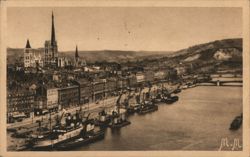 Rouen, la Ville-Musée: Seine River & Quays Postcard