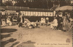 Children Playing on the Beach at Isle-Adam, France Postcard