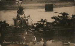 German Torpedo Boat V.69 in Holland After Scuttling Postcard