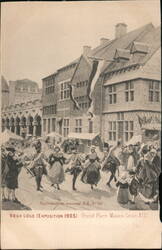 Liège 1905 Grand Place Maison Louis XIII, Dancers in Traditional Costume Postcard