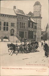 Place aux Chevaux et Tour de la Maison Wiertz, Vieux Liège Exposition 1905 Postcard