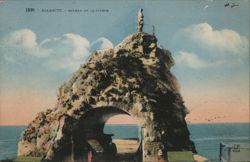 Rocher de la Vierge, Biarritz, France Postcard