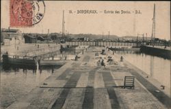 Entrée des Docks, Bordeaux, France Postcard