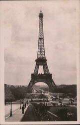 Eiffel Tower View from Champ de Mars, Paris Postcard