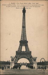 Eiffel Tower, Paris Postcard