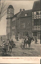 Vieux Liège 1905: Maison Wiertz & Hunting Lodge, Place du Marché Postcard